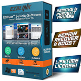 Total Security Antivirus Software for Windows 2019 - Virus Protection, Removal, Scanner with PC Optimizer Tune Up Tools - USB by EzaLink