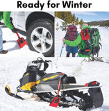 Snow MOOver 34” Folding Snow Shovel – Rugged Compact Emergency Tool - Red
