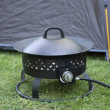 Aurora Firebowl for Camping, Backyard, Tailgating and Patio Steel Gas Portable Fire Pit,Black
