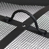 Outdoor Fire Pit Spark Screen Cover, Round Heavy-Duty Steel Mesh Lid, 22-Inch