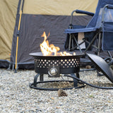 Aurora Firebowl for Camping, Backyard, Tailgating and Patio Steel Gas Portable Fire Pit,Black