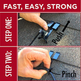 Asphalt Shingle Roof Clips for Installing Heat Tape, Prevent Ice Dam Damage, Silver