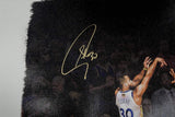 Stephen Curry Signed Autograph 20x24 Canvas Unstretched (Rolled Up) vs Lebron /30