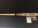 Michael Chavis Boston Red Sox Autographed Signed Blonde Baseball Bat JSA WITNESS COA