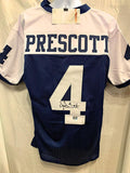 Dak Prescott Dallas Cowboys Signed Autograph Blue Thanksgiving Day Custom Jersey JSA Witnessed Certified
