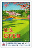 Signed 2011 U.S. Open Congressional Poster by Lee Wybranski