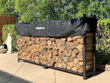 Woodhaven The 8 Foot Firewood Log Rack with Cover