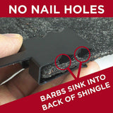 Asphalt Shingle Roof Clips for Installing Heat Tape, Prevent Ice Dam Damage, Silver