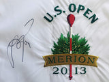 Justin Rose Signed 2013 U.S. Open flag Merion golf pga beckett coa
