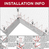 Asphalt Shingle Roof Clips for Installing Heat Tape, Prevent Ice Dam Damage, Silver