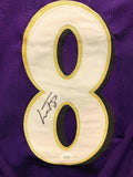 Lamar Jackson Baltimore Ravens Signed Autograph Purple Custom Jersey JSA Witnessed Certified