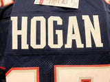 Chris Hogan New England Patriots Signed Autograph Blue Custom Jersey JSA Certified