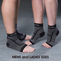 Ankle Brace Compression Sleeve - Relieves Achilles Tendonitis, Joint Pain. Beige