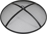 Outdoor Fire Pit Spark Screen Cover, Round Heavy-Duty Steel Mesh Lid, 22-Inch