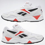 MEN'S REEBOK AZTREK 96 SHOES WHITE / PORCELAIN / NEON RED