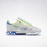 MEN'S REEBOK CLASSIC LEATHER ATI SHROUD SHOES SKULL GREY / NEON LIME / CRUSHED COBALT