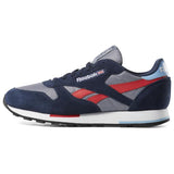 MEN'S REEBOK CLASSIC LEATHER COLD GREY / NAVY / WHITE / RED
