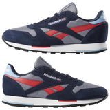 MEN'S REEBOK CLASSIC LEATHER COLD GREY / NAVY / WHITE / RED