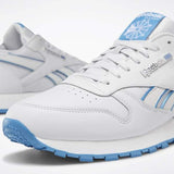 MEN'S REEBOK CLASSIC LEATHER SHOES PORCELAIN / CYAN / WHITE