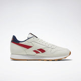 MEN'S REEBOK CLASSIC LEATHER SHOES CHALK / COLL NAVY / RED / WHT