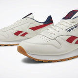 MEN'S REEBOK CLASSIC LEATHER SHOES CHALK / COLL NAVY / RED / WHT