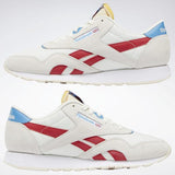MEN'S REEBOK CLASSIC NYLON SHOES CHALK / SCARLET / WHITE