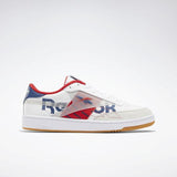 MEN'S REEBOK CLUB C 85 SHOES WHITE / VITAL BLUE / PRIMAL RED