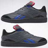 MEN'S REEBOK CLUB C RC 1.0 SHOES TRUE GREY 7 / BLACK / HYPE PINK