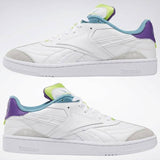 MEN'S REEBOK CLUB C RC 1.0 SHOES WHITE / REGAL PURPLE / SKULL GREY