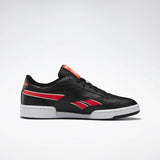 MEN'S REEBOK CLUB C REVENGE PLUS SHOES BLACK / WHITE / NEON RED