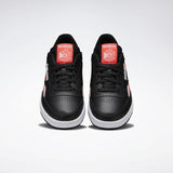 MEN'S REEBOK CLUB C REVENGE PLUS SHOES BLACK / WHITE / NEON RED