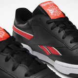 MEN'S REEBOK CLUB C REVENGE PLUS SHOES BLACK / WHITE / NEON RED