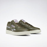 MEN'S REEBOK CLUB C REVENGE PLUS SHOES ARMY GREEN / TRUE GREY / PURPLE