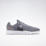 MEN'S REEBOK DART SHOES COLD GREY 4 / WHITE / FIERY ORANGE