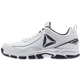 MEN'S REEBOK RIDGERIDER LEATHER 4E WHITE / COLLEGIATE NAVY