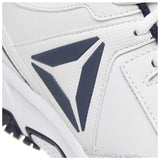 MEN'S REEBOK RIDGERIDER LEATHER 4E WHITE / COLLEGIATE NAVY